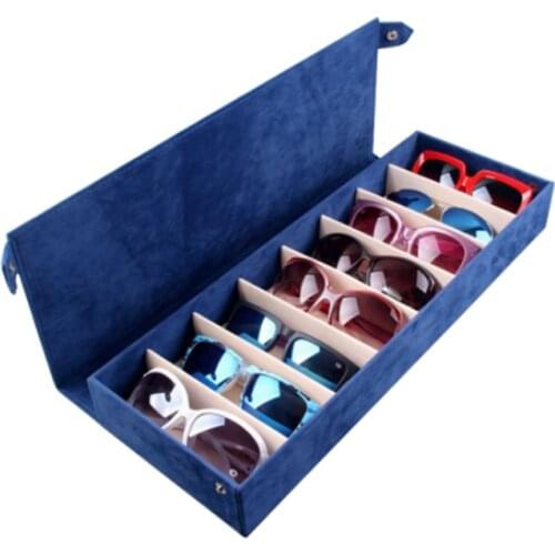 New 8 Slot Eyewear Stand Holder Sunglasses Glasses Storage Display Case Jewelry Tray Storage Box Organizer Unisex High Quality