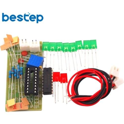 DC 9V-12V Audio Indicator Suite Electronic DIY Kit LM3915 Audio Level Indicator Production Suite