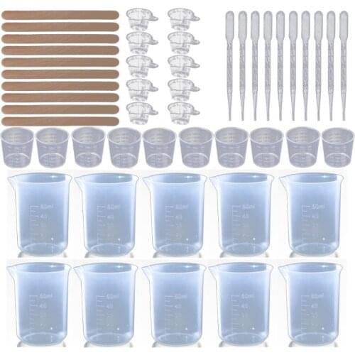 DIY Crystal Epoxy Dispensing Mixing Stirrer Dropper Measuring Cup Crafts Making Material