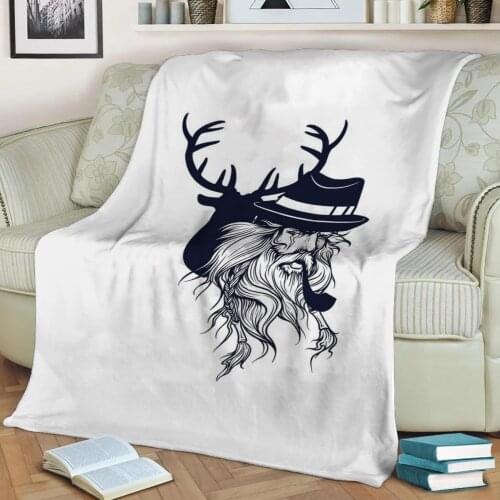 An old man Flannel Throw Blanket 3D Printed Keep Warm Sofa Child Blanket Home Decor Textiles Dream Family Gift