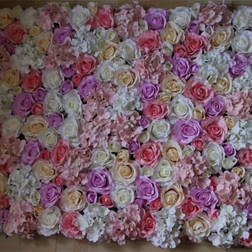 10pcs/lot Artificial silk rose flower wall wedding backdrop decoration Flower runner wedding stage decoration TONGFENG