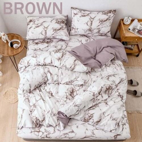 Marble Pattern Bedding Set Duvet Cover Set 2/3pcs Bed Set Twin Double Queen Quilt Cover Bed linen (No Sheet No Filling)