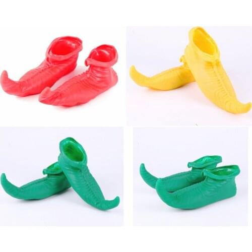 Halloween Party Adult Costumes Cosplay Dress Clown Shoes Joker Pointed Shoes Elf Latex Shoes