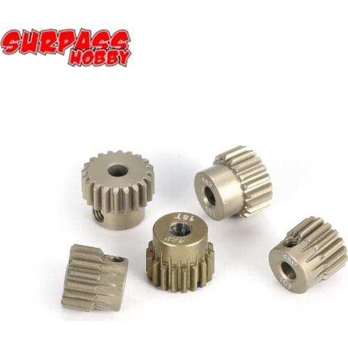 Surpass-hobby 48DP 5Pcs 3.175mm 16T 17T 18T 19T 20T Metal Pinion Motor Gear Combo Set for 1/10 RC Car Brushed Brushless Motor