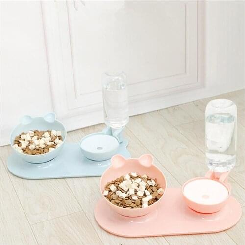 Pet Bowls Cat Food Water Feeder Pet Drinking Dish Feeder Cat Puppy Feeding Supplies Small Dog Accessories Slow Food Dual Use