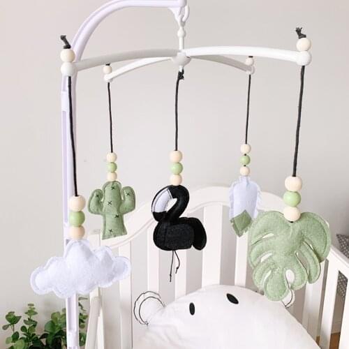 Baby Mobile Rattles Toys 0-12 Months for Baby Newborn Crib Bed Bell Toddler Rattles Carousel for Cots Kids Handmade Toy