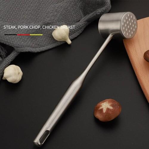 304 Stainless Steel Steak Meat Hammer Stainless Steel Household Tender Meat Hammer Kitchen Meat Tenderizers Pounders