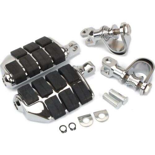 Motorcycle 1.25" 32mm Highway Bar Foot Pegs Footrest With Mount For Harley