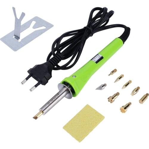 ELECALL ESI-118 Soldering Iron Tool Set Wood Pyrography Soldering Tool EU US plug 220V 30W Wood Burn Wood Pen Set Engraving