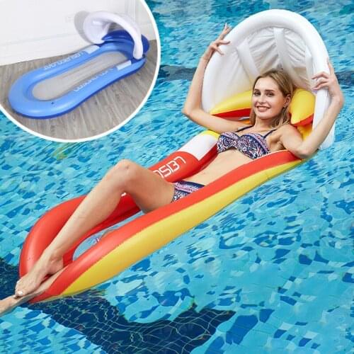 Inflatable Float Row Mattress Swimming Pool Lounge Party Adult Summer Beach Swim Ring Water Sport Floating Sleeping Bed Chair