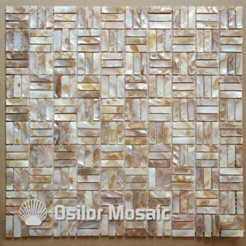 Natural dapple color 100% Chinese freshwater shell mother of pearl mosaic tile for home decoration wall tile