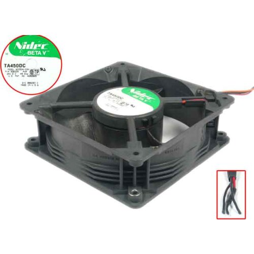 Nidec B33534-33A, FRU P/N:930339 DC 24V 0.45A 120x120x38mm Server Cooling Fan
