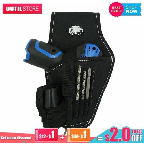 New electric drill kit lithium electric drill hanging bag electrician waist bag drill protective cover battery woodworking Kit