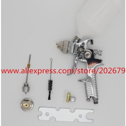 Free Shipping H-827 Hvlp Spray Gun Chrome Face Spray Gun 1.3mm 1.6mm Nozzle Car Spray Gun For Auto Painting Paint Gun