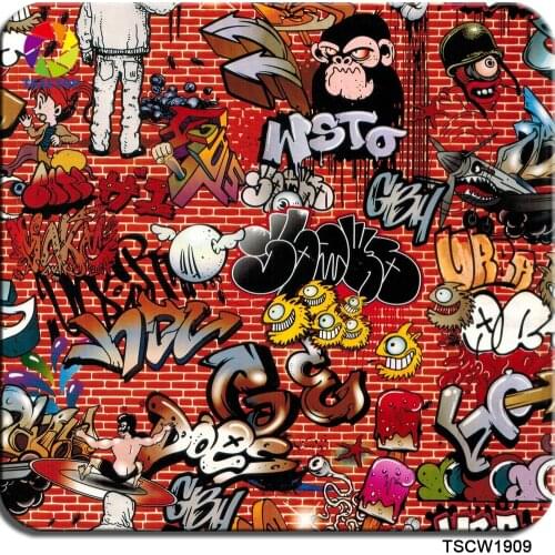 Free shipping 0.5mx2m/10m/20m Water Soluble PVA Film Cartoon Design Hydrographics Film WDF1909