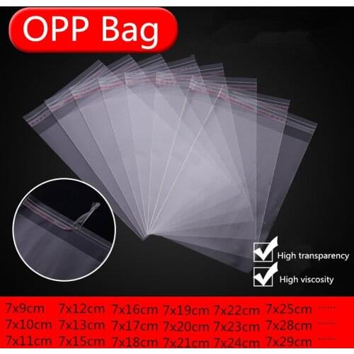 Transparent self-locking small packaging bag for pen jewelry candy packaging resealable gift biscuit packaging bag