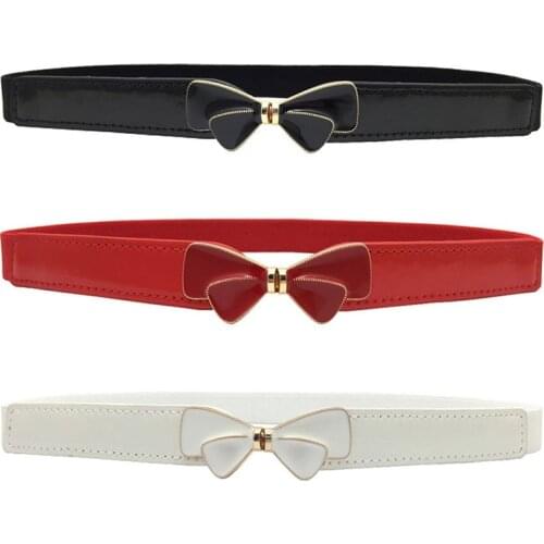 Luxury Girl Bow belt Waist Belt Summer Female Belt Dress Skirt Elastic Womens Decorative Designer Belts