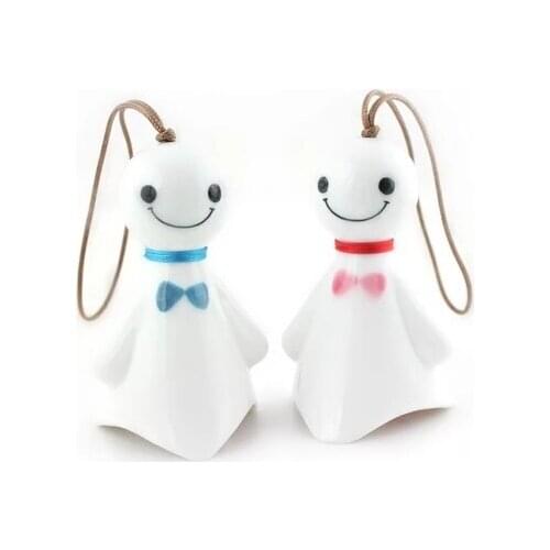 Handmade Ceramic Large Size Can Be Fun Sunny Day Doll Wind Chime Home Balcony Car Pendant