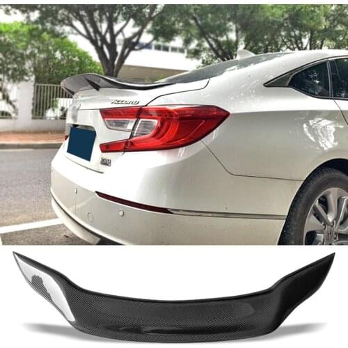 Car Trunk Spoiler Carbon Fiber FRP Auto Rear Trunk Wing R Style Refit Accessories Spoiler For Honda Accord 2018 - 2021