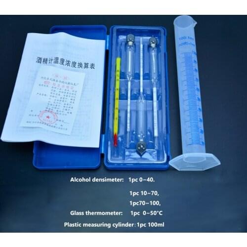 Glass liquor meter alcohol detection alcohol meter Alcohol densitometer set