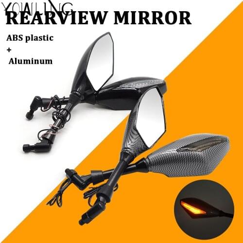 8MM 10MM Motorcycle LED Turn Signal Light Rearview Mirrors For Ducati 696 MONSTER 999 749 1198/S/R 1098 848 S 821 MONSTER 748