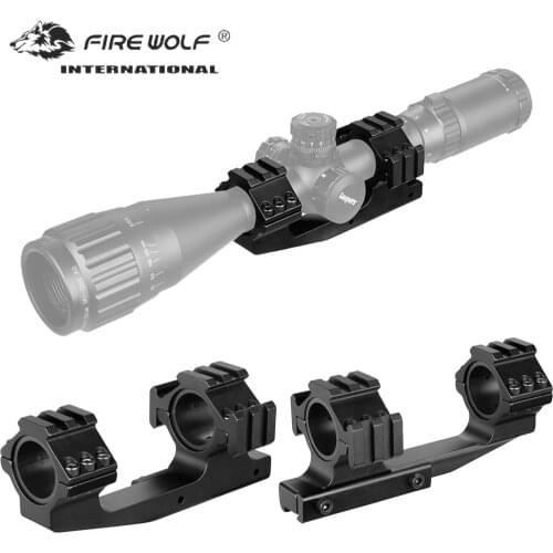 FIRE WOLF Tactical Rifle Aiming 11mm One-piece Three Sides Mount with/Accessory Rails Picatinny Weaver Base
