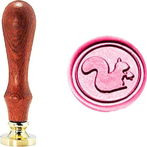 Vintage Cute Squirrel Pine Nut Decorative Wedding Invitations Gift Wax Seal Stamp Sealing Wax Stamp Gift Set