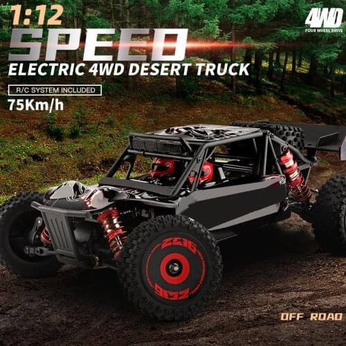 WLtoys RC Car 1:12 124016 4WD 75km/h High-Speed Brushless Motor Off-Road 2.4G Drift Climbing 1/12 RC Racing Cars Child Toy Gifts