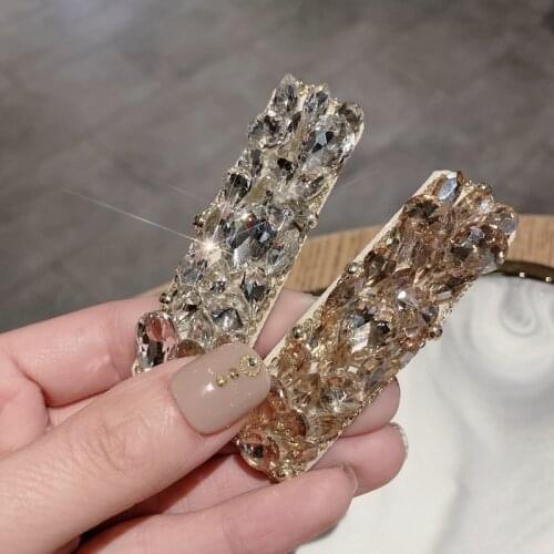 Female Rhinestone Hair Clip Lady Fashion Temperament Crystal Hair Barrettes
