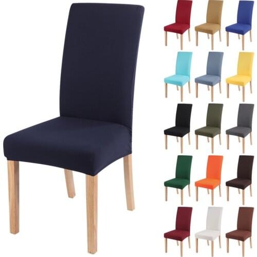 1/2/4/6pcs Chair Covers for Wedding Banquet Hotel Seats Solid Color Elastic Stretch Slipcovers Spandex Chair Protectors Cover