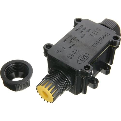 1pc Waterproof Junction Box 2 Way Plastic Electrical Junction Box Cable Connector Wire IP68 For Outdoor Cable Light