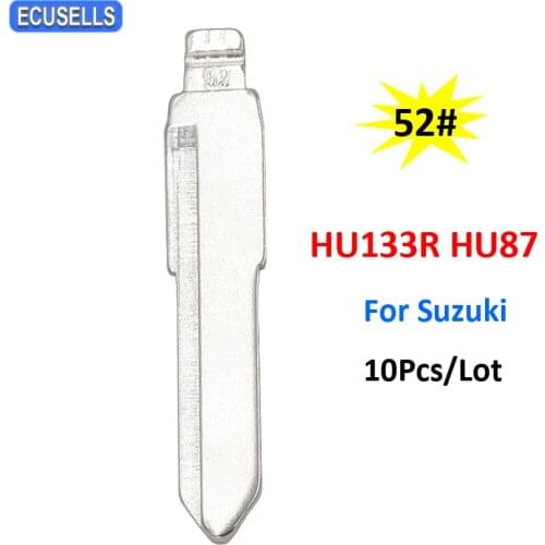 10 Pcs/Lot New NO.52 Folding Flip Remote Car Key Blank Uncut Blade 52# HU133R HU87 for Suzuki Swift for Fiat for Nissan for Opel
