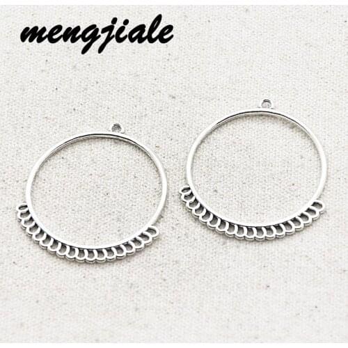 10pcs antique silver tone matel connector pendant for jewelry making earring making 46*39mm