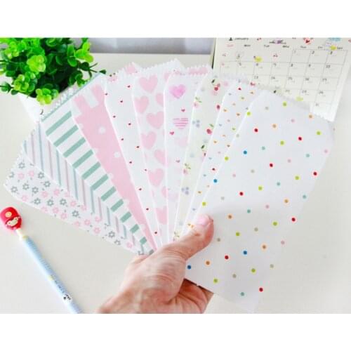 150pcs / lot Romantic cartoon pattern kawaii Strip paper envelope sobres papel/invitation envelope gilt decorated/whloesale