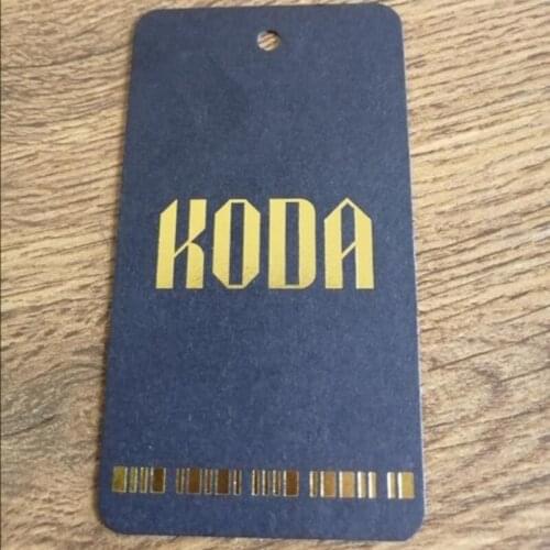 200pcs/lot black card label tags customize label paper clothing price tag hang tag