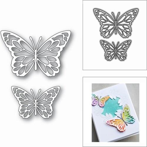 2020 Thanksgiving New Butterfly Duo Outlines Metal Cutting Dies for Scrapbooking and Card Making Decor Embossing Craft No Stamps