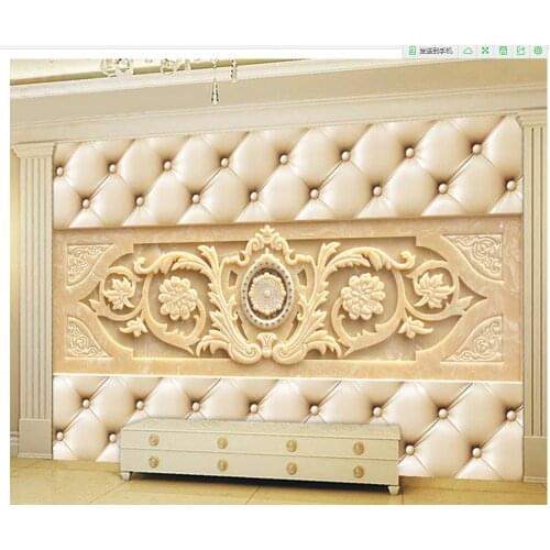 3d customized wallpaper jade Relief Flower back wall photo wallpaper for walls mural 3d wallpaper