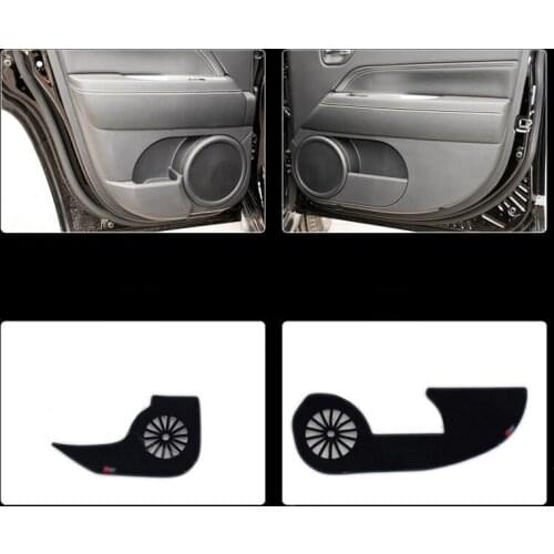 4pcs Fabric Door Protection Mats Anti-kick Decorative Pads For Jeep Compass 2010-2015