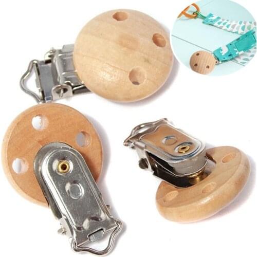 5pcs/lot Baby Pacifier Clip Wooden Holder Soother Teether Feeding Care Nipple Infant Dummy Clips For Baby Clasps Accessories