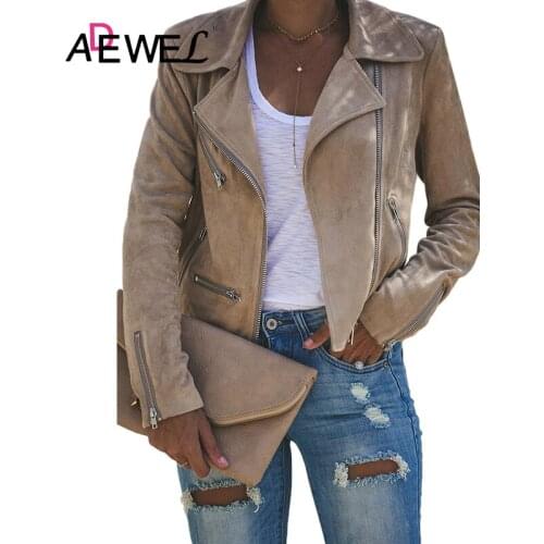 ADEWEL 2019 Winter Coat Women Khaki Gray Zipped Notch Collar Short Coat Chaqueta Mujer Plus Size Chaqueton Invierno De Mujer XXL