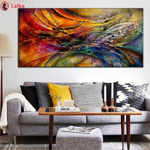 Diamond Embroidery Abstract colorful art 5D DIY Diamond Painting Diamond Mosaic needlework living room decor
