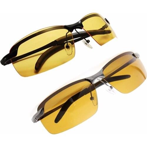 Black/Gray Men Polarized Driving Sunglasses Night Vision Glasses Goggles Reduce Glare