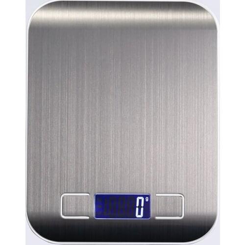 5kg Digital Kitchen Scale 5000g/1g LCD Ultra Slim Stainless Steel Platform Food Weighing Scales Backlit Cooking Measure Tools