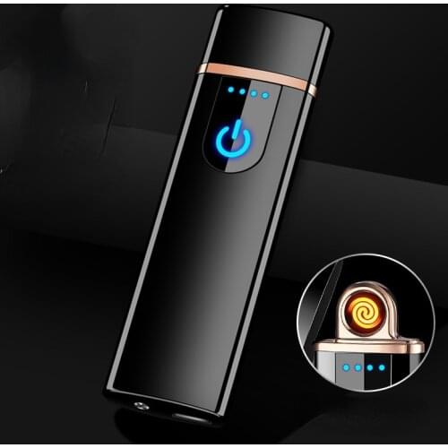 Personalized usb rechargeable lighter windproof touch induction heating wire cigarette lighter briquets et accessoires fumeurs