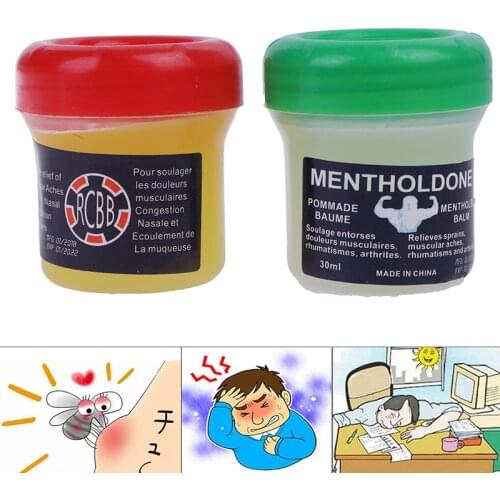 Chinese Balm Cooling Mint Balm Ointment For Anti Mosquito Headache Relief Motion Sickness Dizziness Refreshing Essential Oil