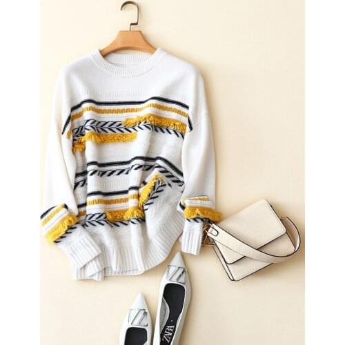 Classic vintage england styles crew neck sweater womens fashion warm winter thick kintwear high-end 100% cashmere pullovers