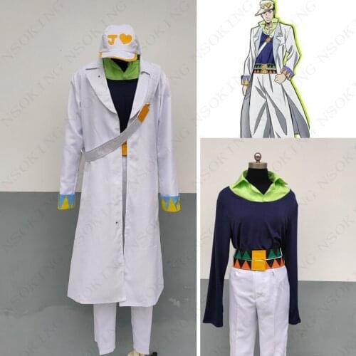 Anime JoJos Bizarre Adventure Kujo Jotaro Cosplay Costume Custom Made