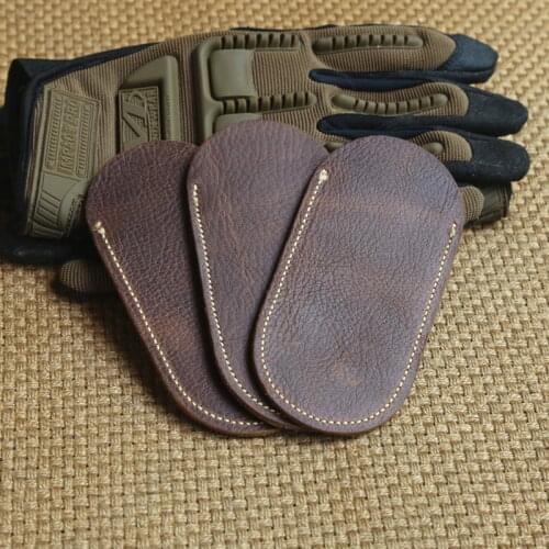 Scalp Leather Case Genuine Leather Knife Set Folding Knife Leather Scabbard EDC Tools Suitable For Folding Knife Length 10-13cm