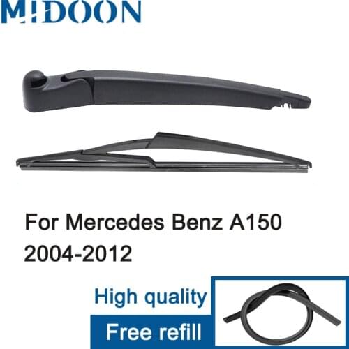 MIDOON Wiper 12" Rear Wiper Blade & Arm Set Kit For Mercedes Benz A150 A160 A170 A180 A200 W169 Windshield Windscreen Window