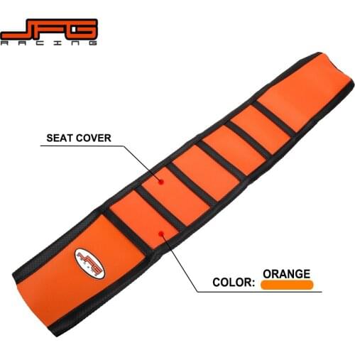 Motorcycle Orange Rubber Striped Gripper Soft Seat Cover For KTM XC EXC 125 150 200 250 300 350 400 450 505 525 530 2016